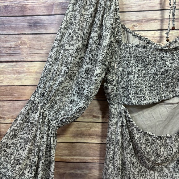 Free People Aglow Maxi Dress Black White Chiffon Size Medium - Picture 9 of 9